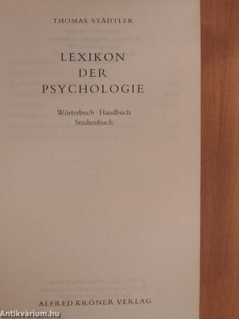 Lexikon der Psychologie