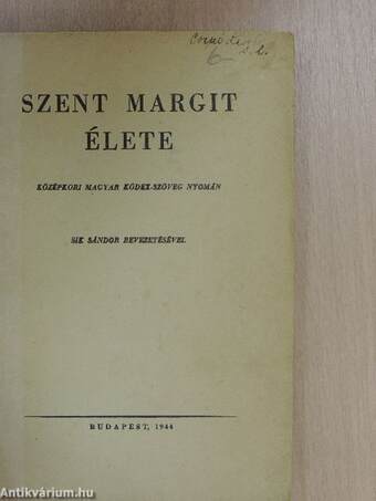 Szent Margit élete