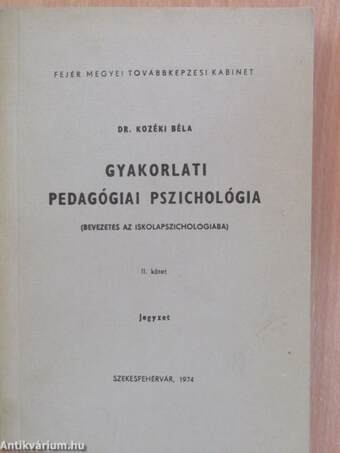 Gyakorlati pedagógiai pszichológia II.