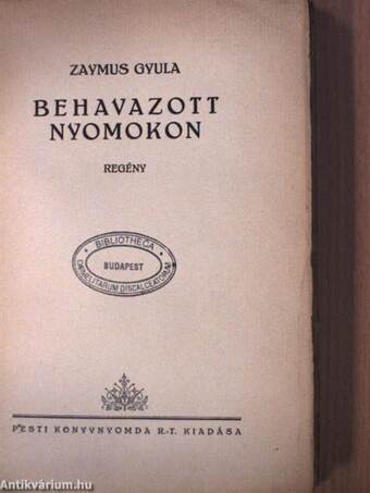 Behavazott nyomokon (dedikált példány)