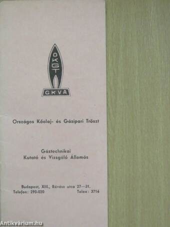 Országos Kőolaj- és Gázipari Tröszt - Gáztechnikai Kutató és Vizsgáló Állomás