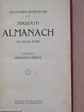 Mikszáth Almanach az 1915-ik évre