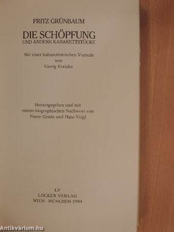 Die Schöpfung und andere Kabarettstücke