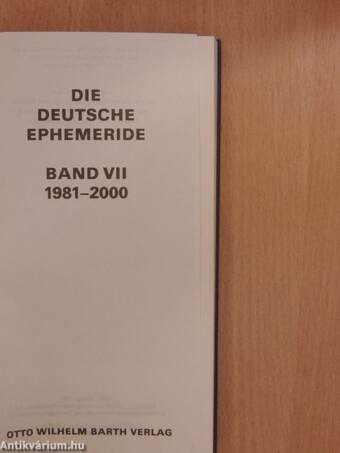 Die Deutsche Ephemeride VII. 1981-2000