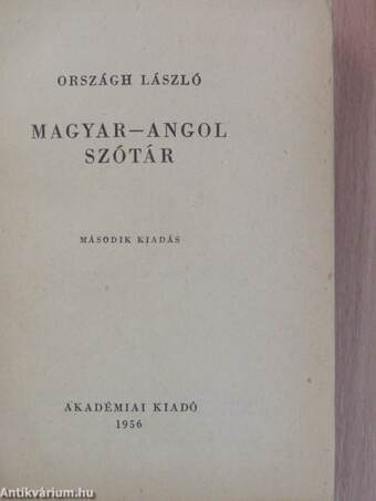 Magyar-angol szótár