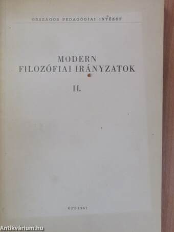 Modern filozófiai irányzatok II.