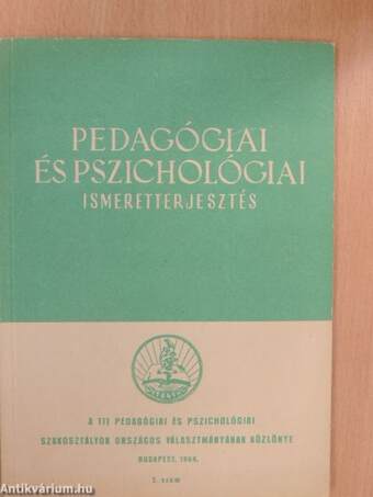 Pedagógiai és pszichológiai ismeretterjesztés 1966/2.