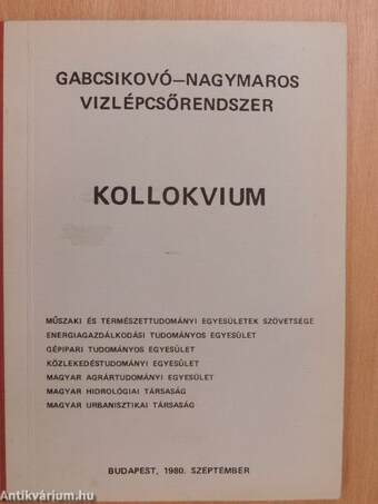 Gabcsikovó-Nagymaros vízlépcsőrendszer kollokvium