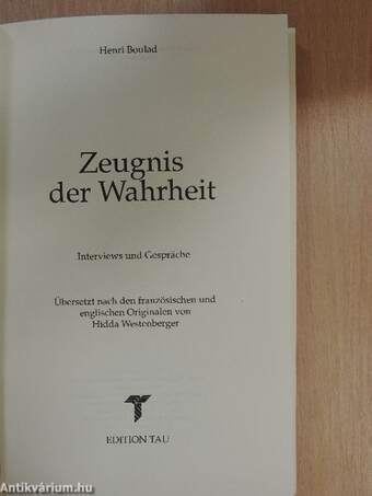 Zeugnis der Wahrheit