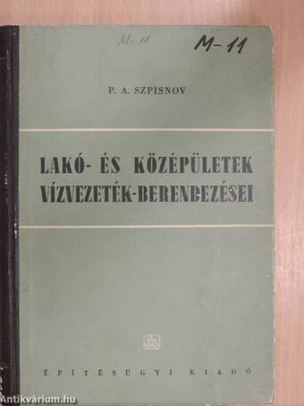 Lakó- és középületek vízvezetékberendezései