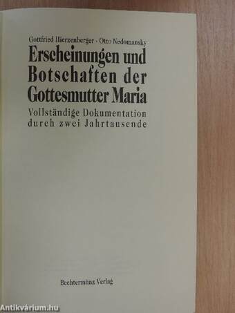 Erscheinungen und Botschaften der Gottesmutter Maria