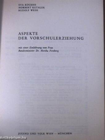 Aspekte der Vorschulerziehung