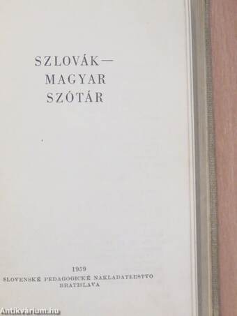 Szlovák-magyar szótár