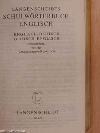 Langenscheidts Schulwörterbuch Englisch