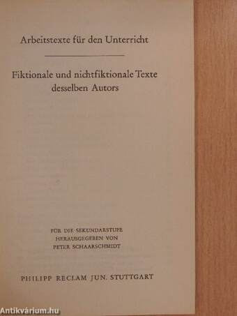 Fiktionale und nichtfiktionale Texte desselben Autors