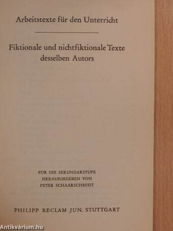 Fiktionale und nichtfiktionale Texte desselben Autors