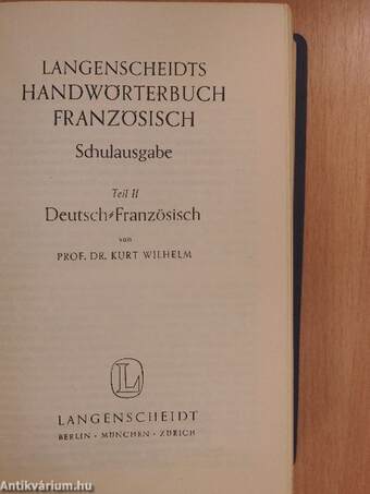 Langenscheidts Handwörterbuch II. 