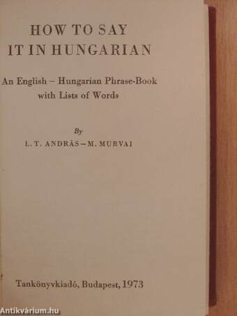 How to say it in Hungarian