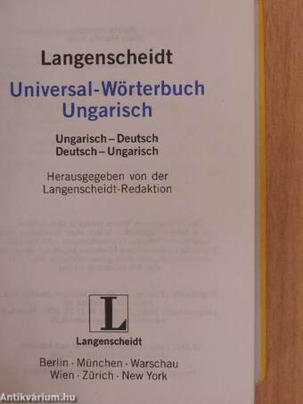 Langenscheidt Universal-Wörterbuch Ungarisch