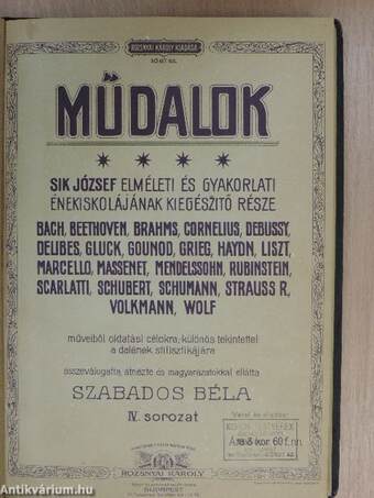 Műdalok IV.