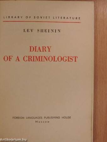 Diary of a Criminologist