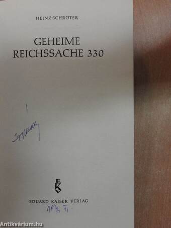 Geheime Reichssache 330