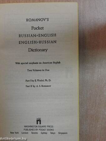 Romanov's Pocket Russian-English/English-Russian Dictionary