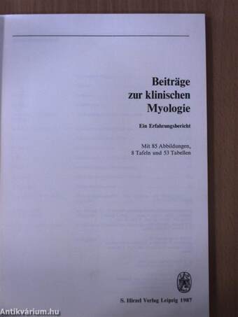 Beiträge zur klinischen Myologie