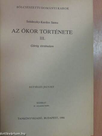 Az Ókor története III.