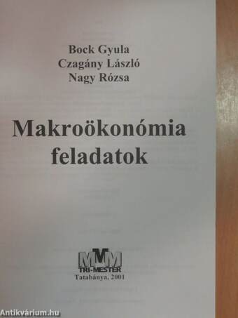 Makroökonómia feladatok