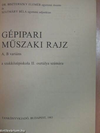 Gépipari műszaki rajz II.