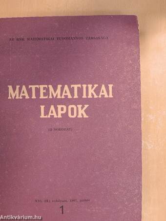 Matematikai Lapok 1965. január-december