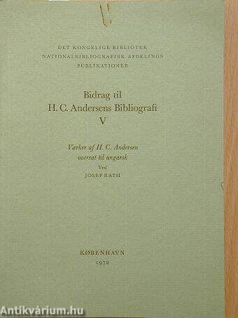 Adalékok H.C. Andersen bibliográfiájához V.