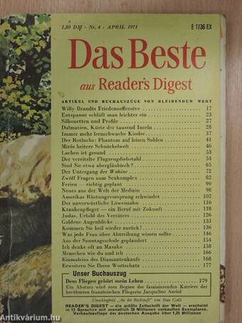Das Beste aus Reader's Digest April 1971
