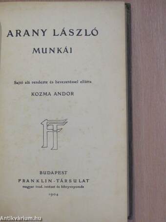 Arany László munkái