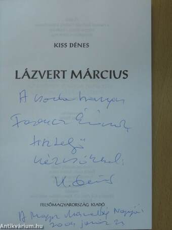 Lázvert március (dedikált példány)