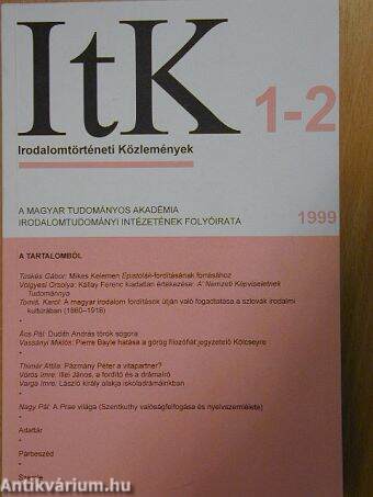 Irodalomtörténeti Közlemények 1999/1-2.