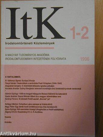 Irodalomtörténeti Közlemények 1996/1-2.