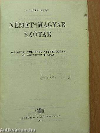 Német-magyar szótár