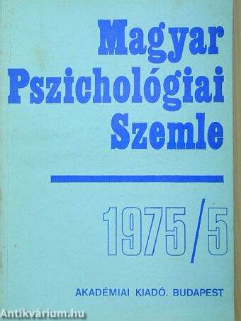Magyar Pszichológiai Szemle 1975/5.