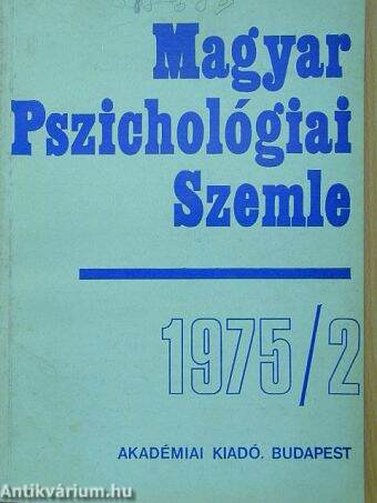 Magyar Pszichológiai Szemle 1975/2.