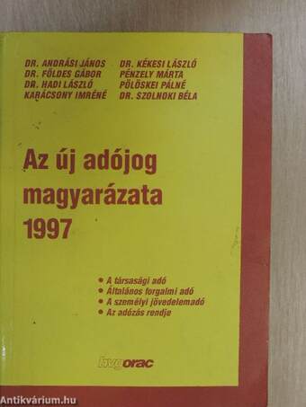 Az új adójog magyarázata 1997