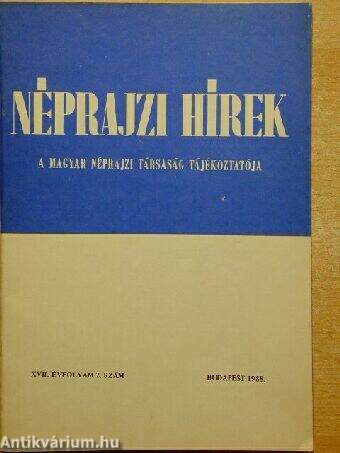 Néprajzi Hírek 1988/2.