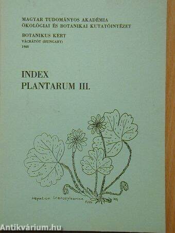 Index Plantarum III.