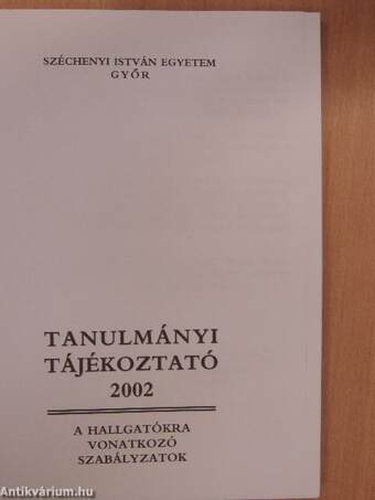 Tanulmányi tájékoztató 2002