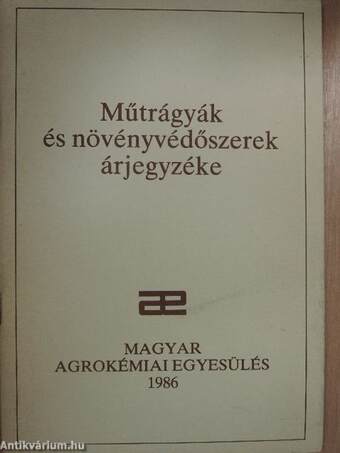 Műtrágyák és növényvédőszerek árjegyzéke