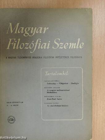 Magyar Filozófiai Szemle 1958/2-4.