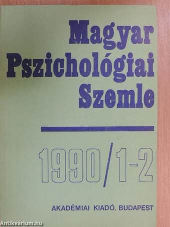 Magyar Pszichológiai Szemle 1990/1-6.