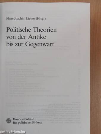 Politische Theorien von der Antike bis zur Gegenwart