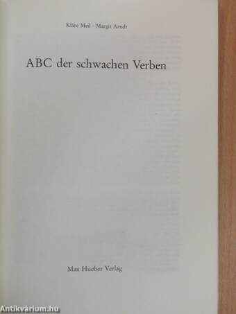 ABC der schwachen Verben